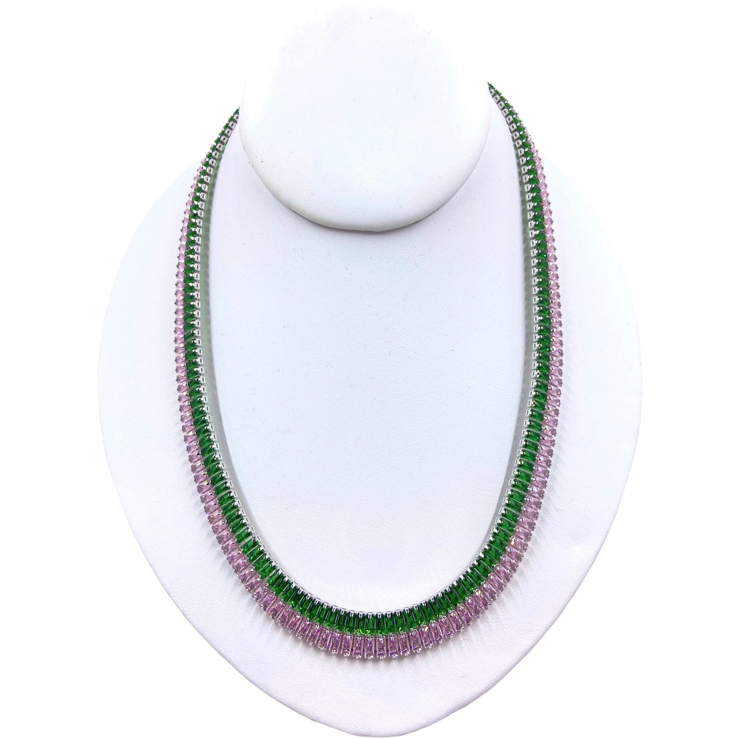 Nara Double Row Tennis Necklace Necklaces TRENDZIO