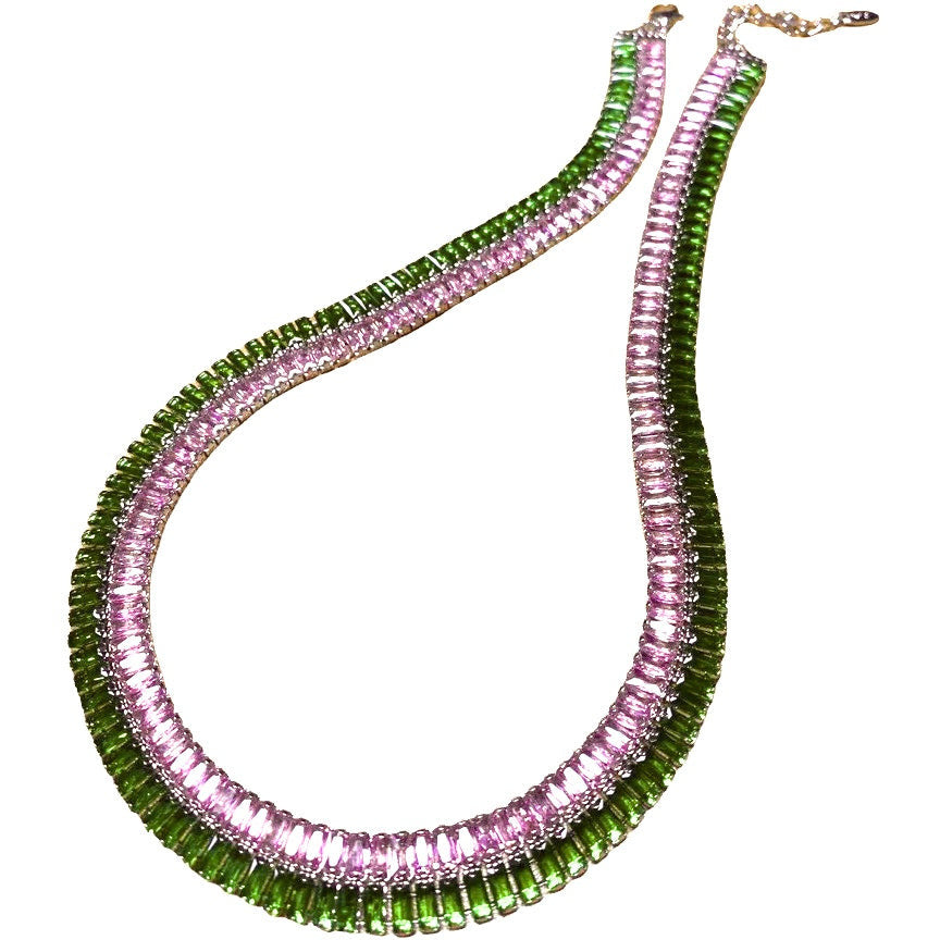 Nara Double Row Tennis Necklace Necklaces TRENDZIO