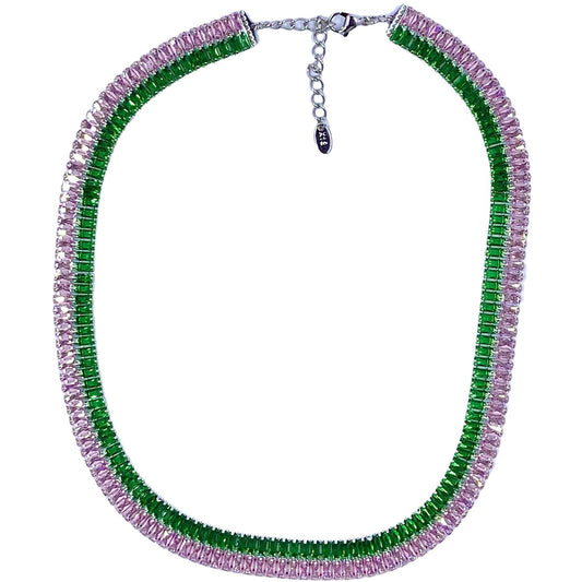 Nara Double Row Tennis Necklace Necklaces TRENDZIO