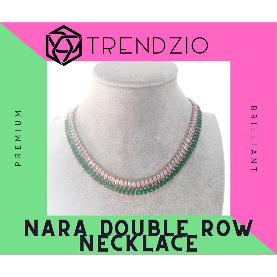 Nara Double Row Tennis Necklace Necklaces TRENDZIO