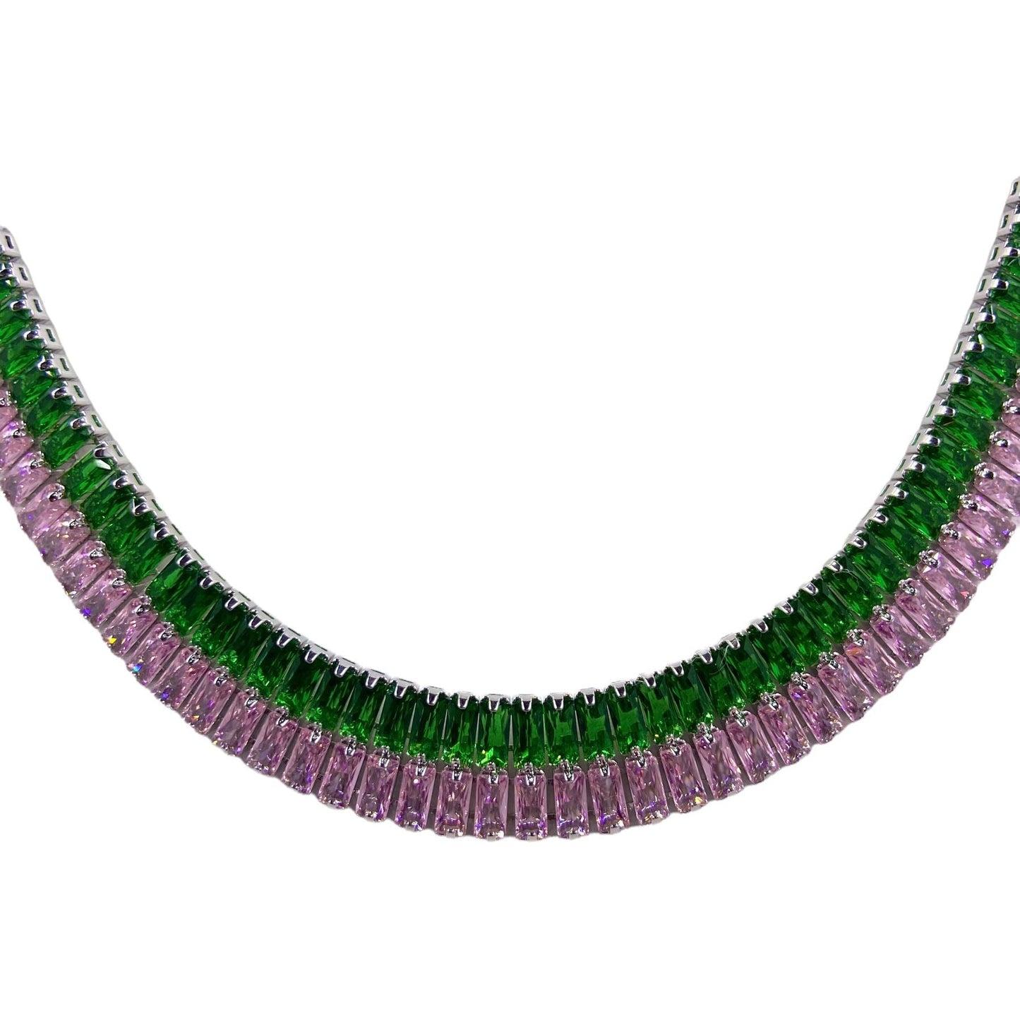 Nara Double Row Tennis Necklace Necklaces TRENDZIO