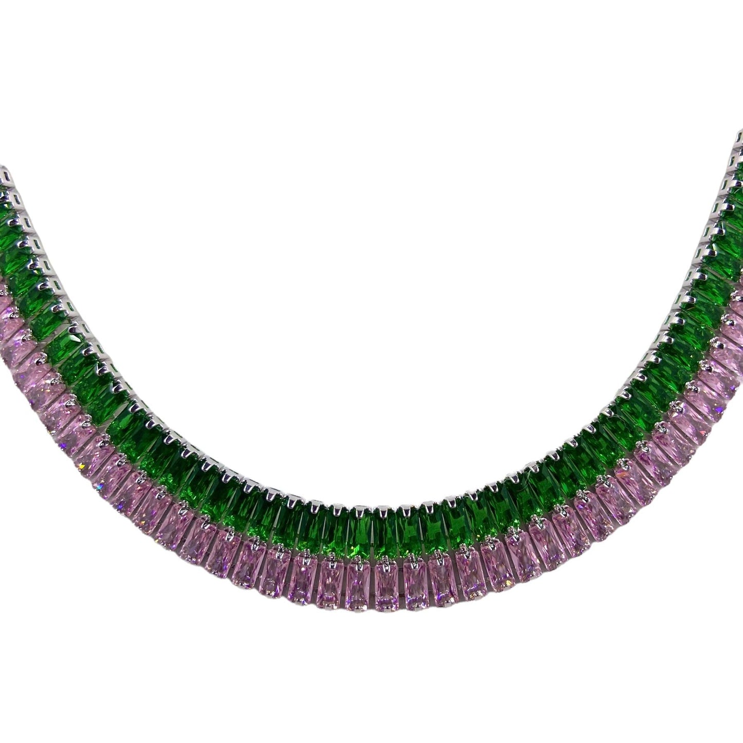 Nara Double Row Tennis Necklace Necklaces TRENDZIO 