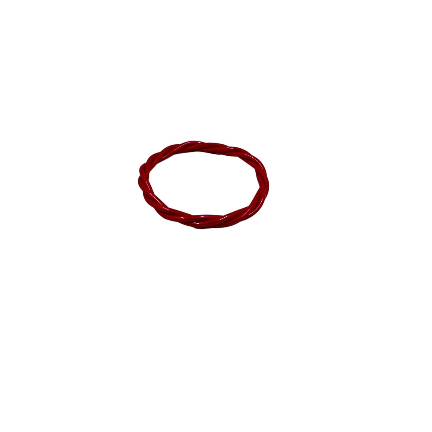 Nydia Silicone Red and White Twist Bracelet Bracelets Trendzio