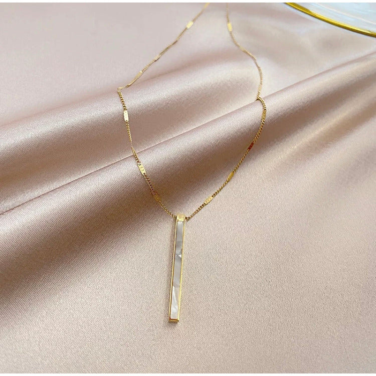 Olivia Bar Mother of Pearl Pendant Necklace Necklaces Trendzio