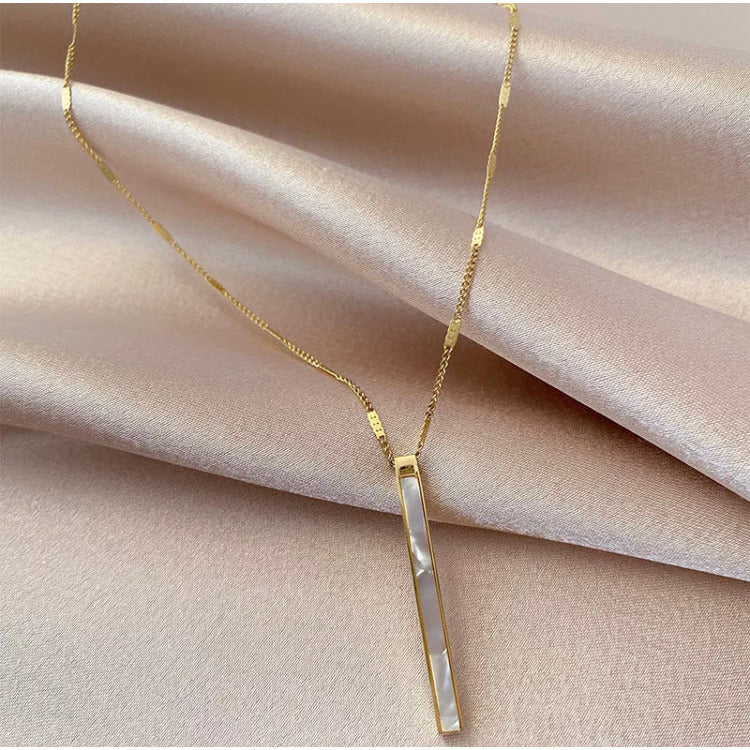 Olivia Bar Mother of Pearl Pendant Necklace Necklaces Trendzio