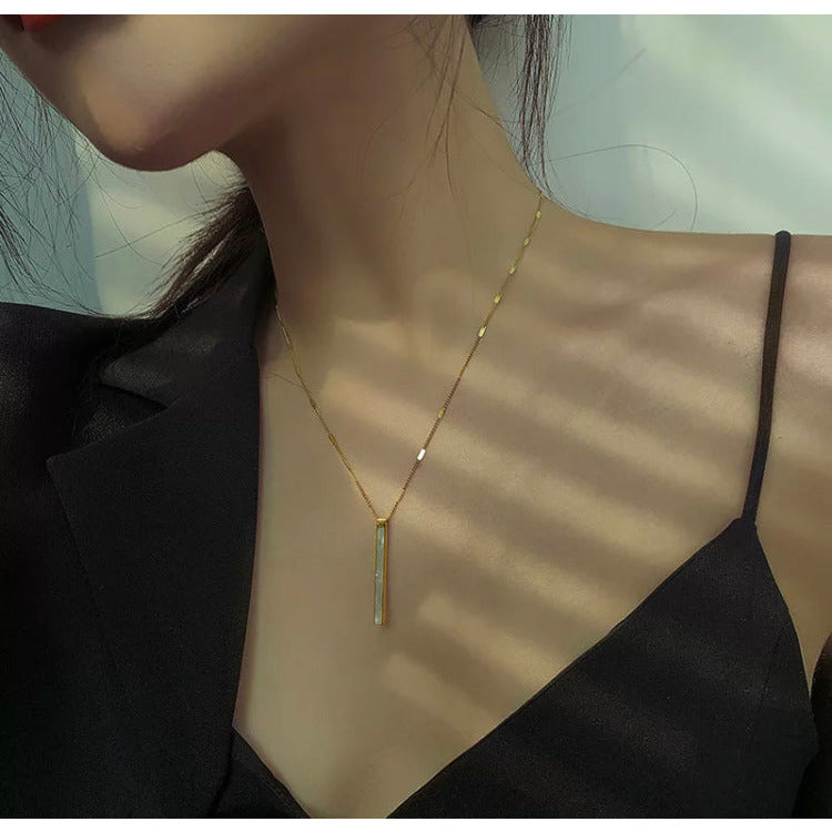 Olivia Bar Mother of Pearl Pendant Necklace Necklaces Trendzio