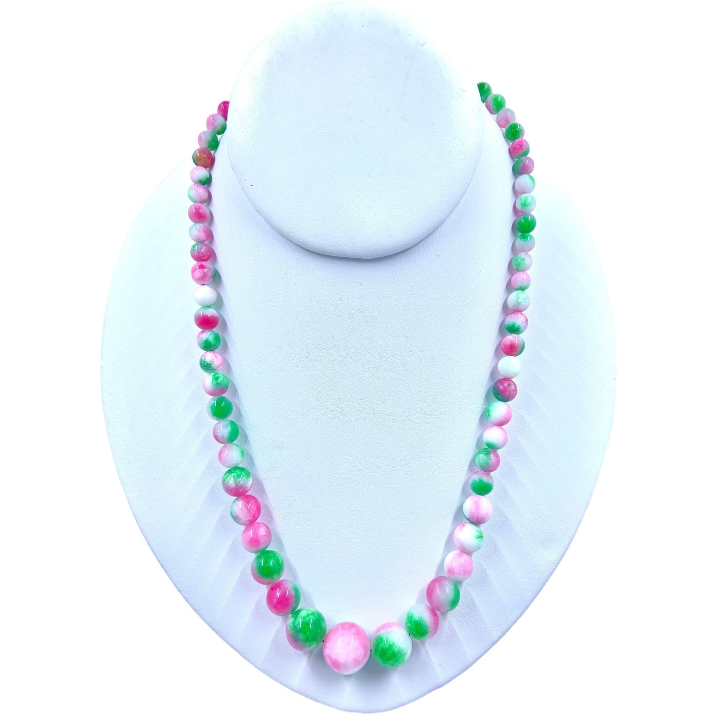 Pink and green Jade Necklace Necklaces Trendzio