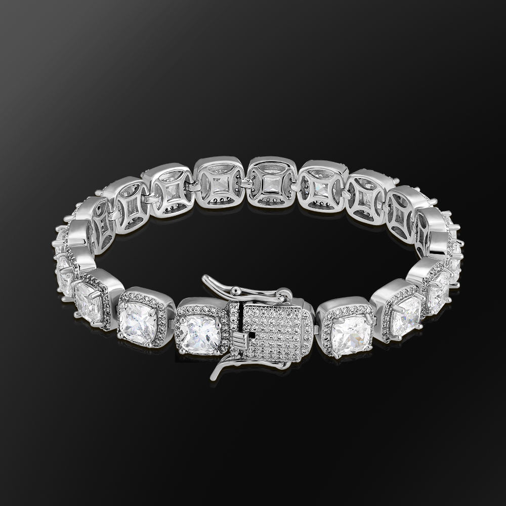 Romeo 10mm White Gold Diamond Tennis Bracelet Bracelets Trendzio