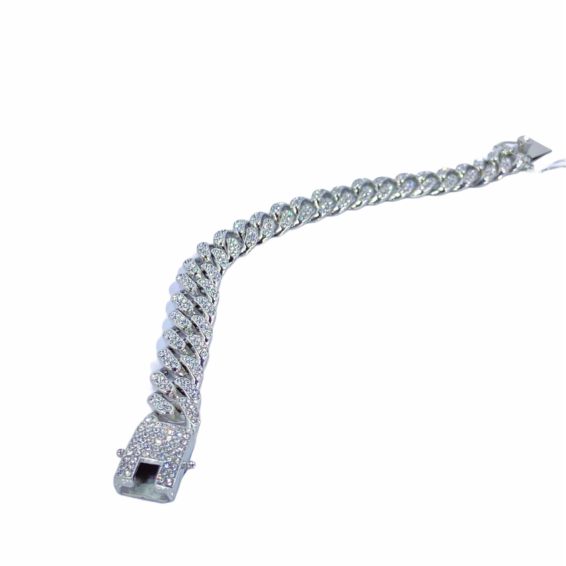 Silver CZ Miami Cuban Link Bracelet Bracelets TRENDZIO