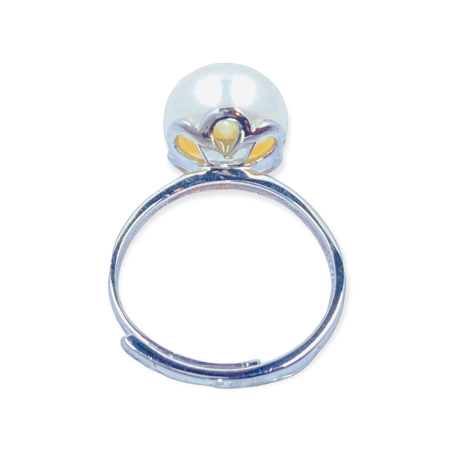 Sterling silver 11mm Cultured Petal Pearl Ring Rings Trendzio