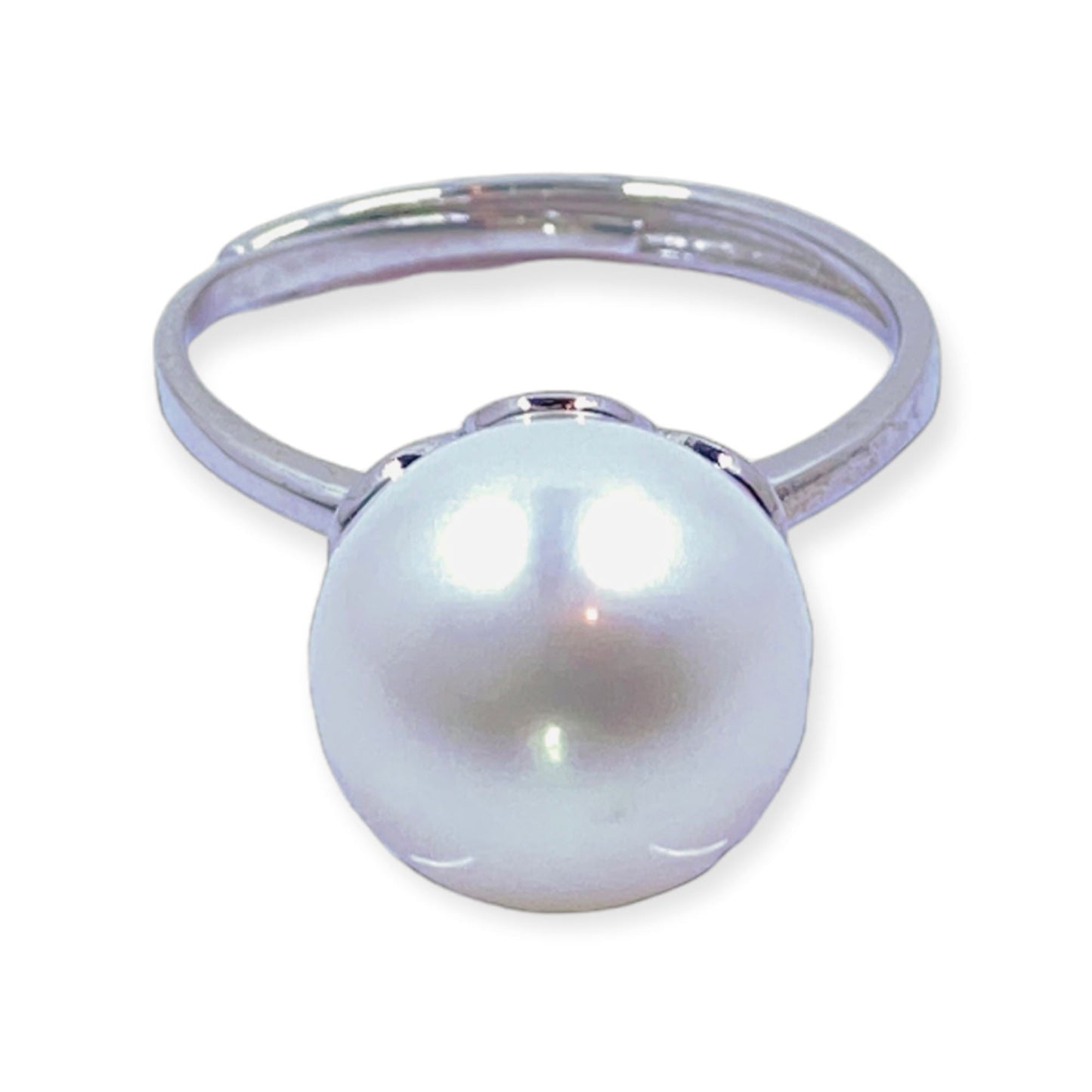 Sterling silver 11mm Cultured Petal Pearl Ring Rings Trendzio