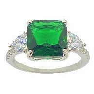 Stunning Emerald .925 Sterling Silver Ring Rings Trendzio 5