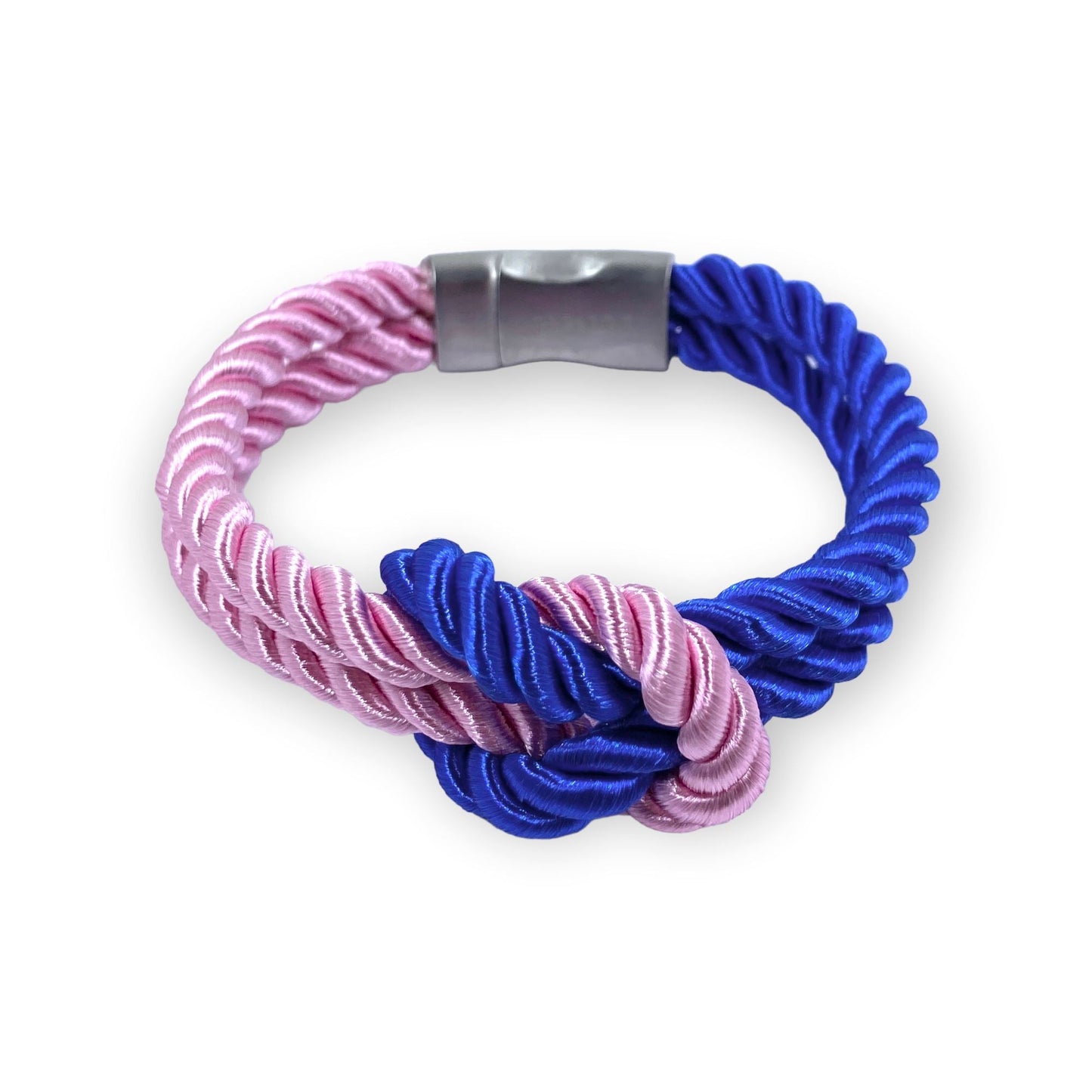The Original Love Knot Satin Rope Bracelet- Blue and Pink Bracelets Trendzio Blue and Pink