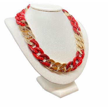 Trendy Acrylic Chain Link Choker Necklace necklace Trendzio