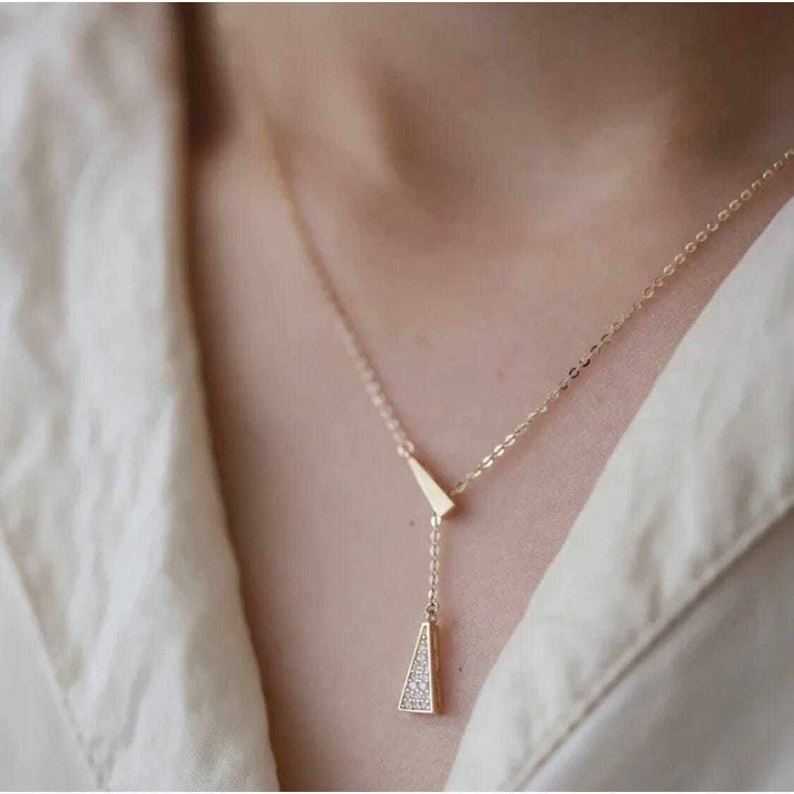 Triangle Dainty Necklace Necklaces Trendzio Jewelry