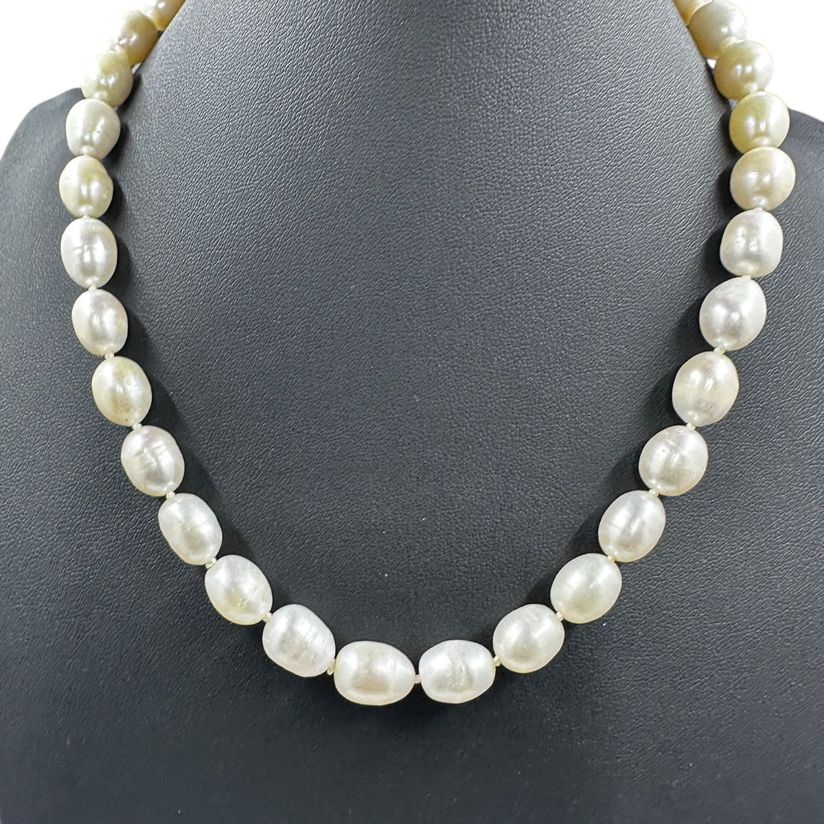 10mm 18" Cultured Freshwater Rice Pearl Necklace Necklaces Trendzio Jewelry 