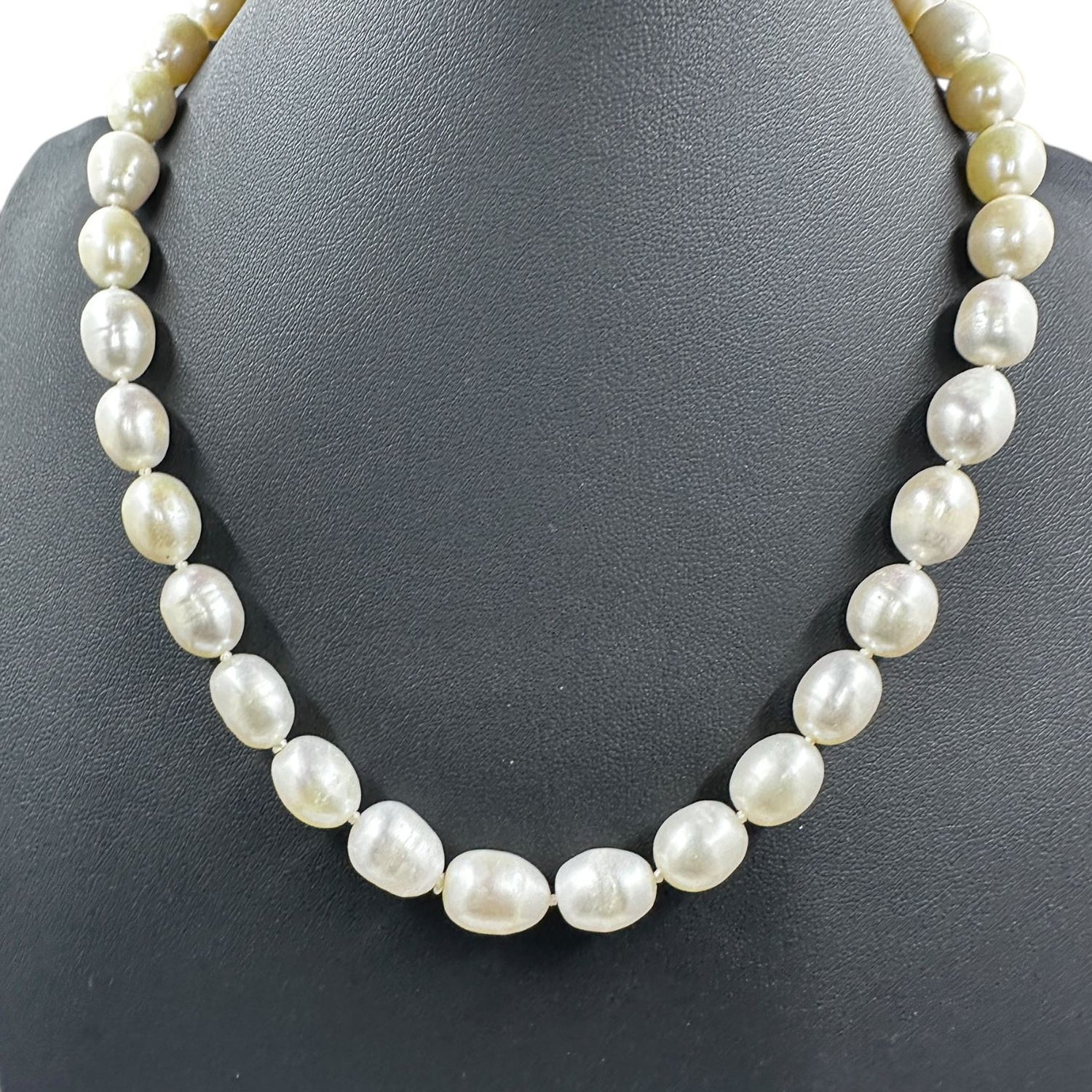 10mm 18" Cultured Freshwater Rice Pearl Necklace Necklaces Trendzio Jewelry 