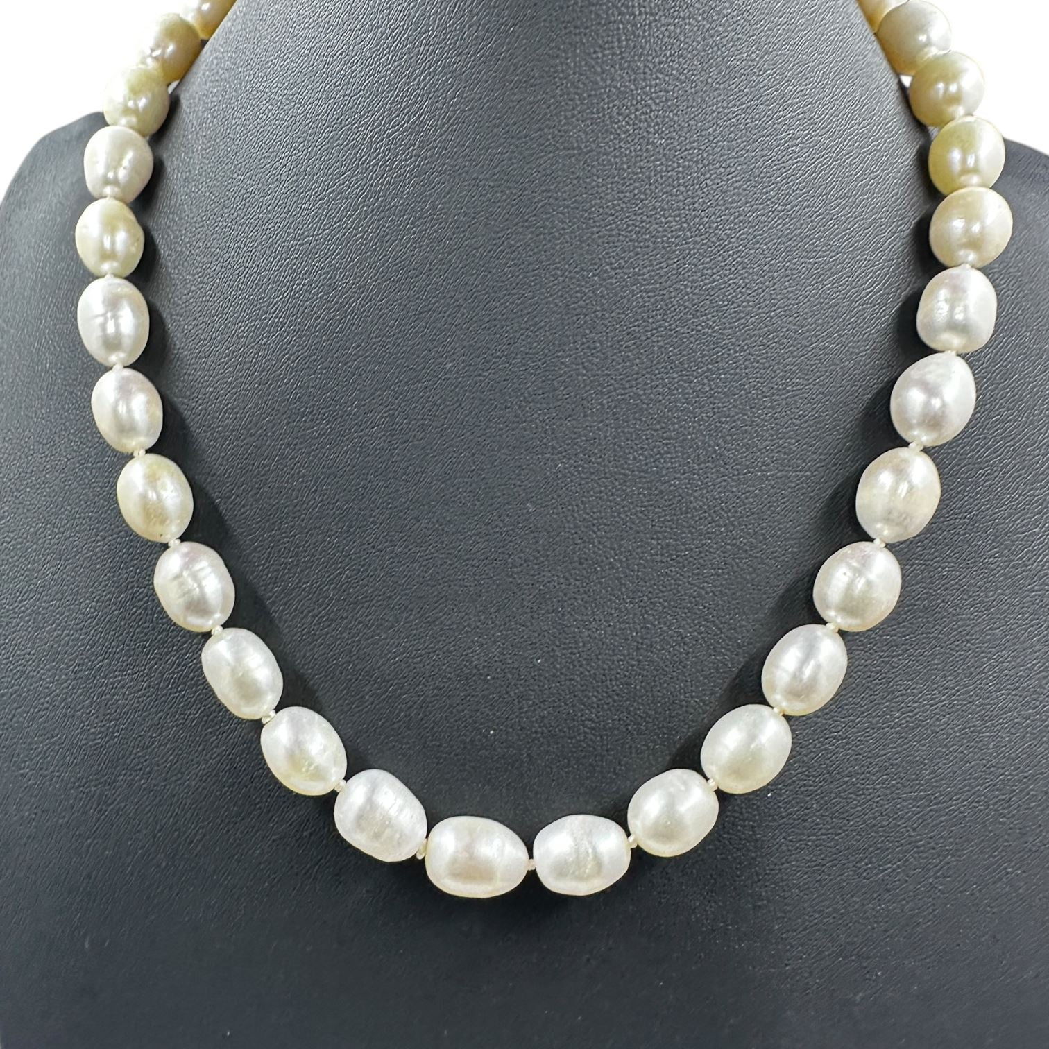 10mm 18" Cultured Freshwater Rice Pearl Necklace Necklaces Trendzio Jewelry 