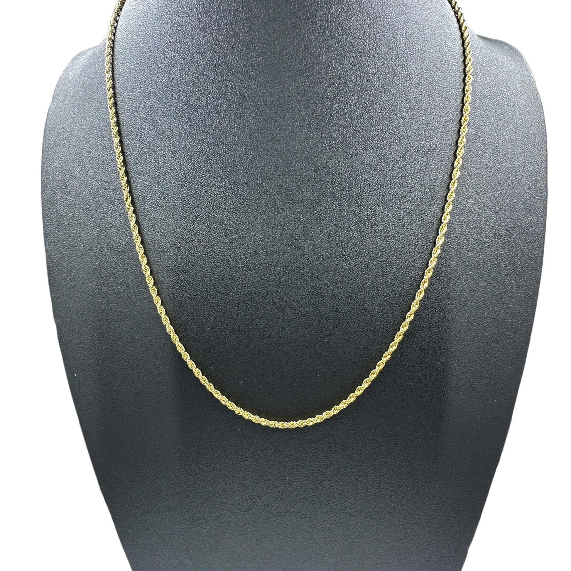 2MM Gold Silver Rope Chain Necklaces Trendzio Jewelry Gold 16" 