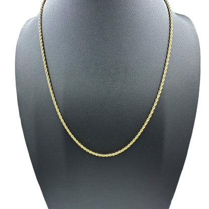 2MM Gold Silver Rope Chain Necklaces Trendzio Jewelry Gold 16" 