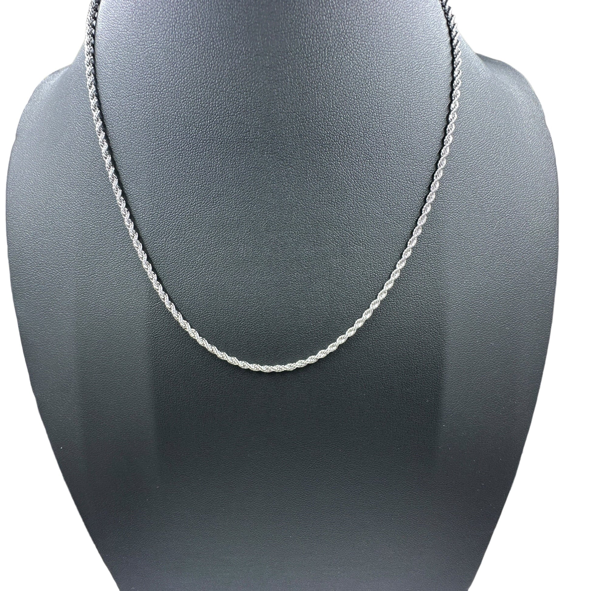 2MM Gold Silver Rope Chain Necklaces Trendzio Jewelry Silver 16" 