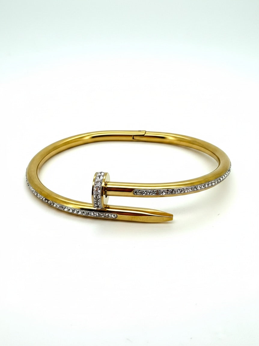 Anaya Nail Head CZ Bangle
