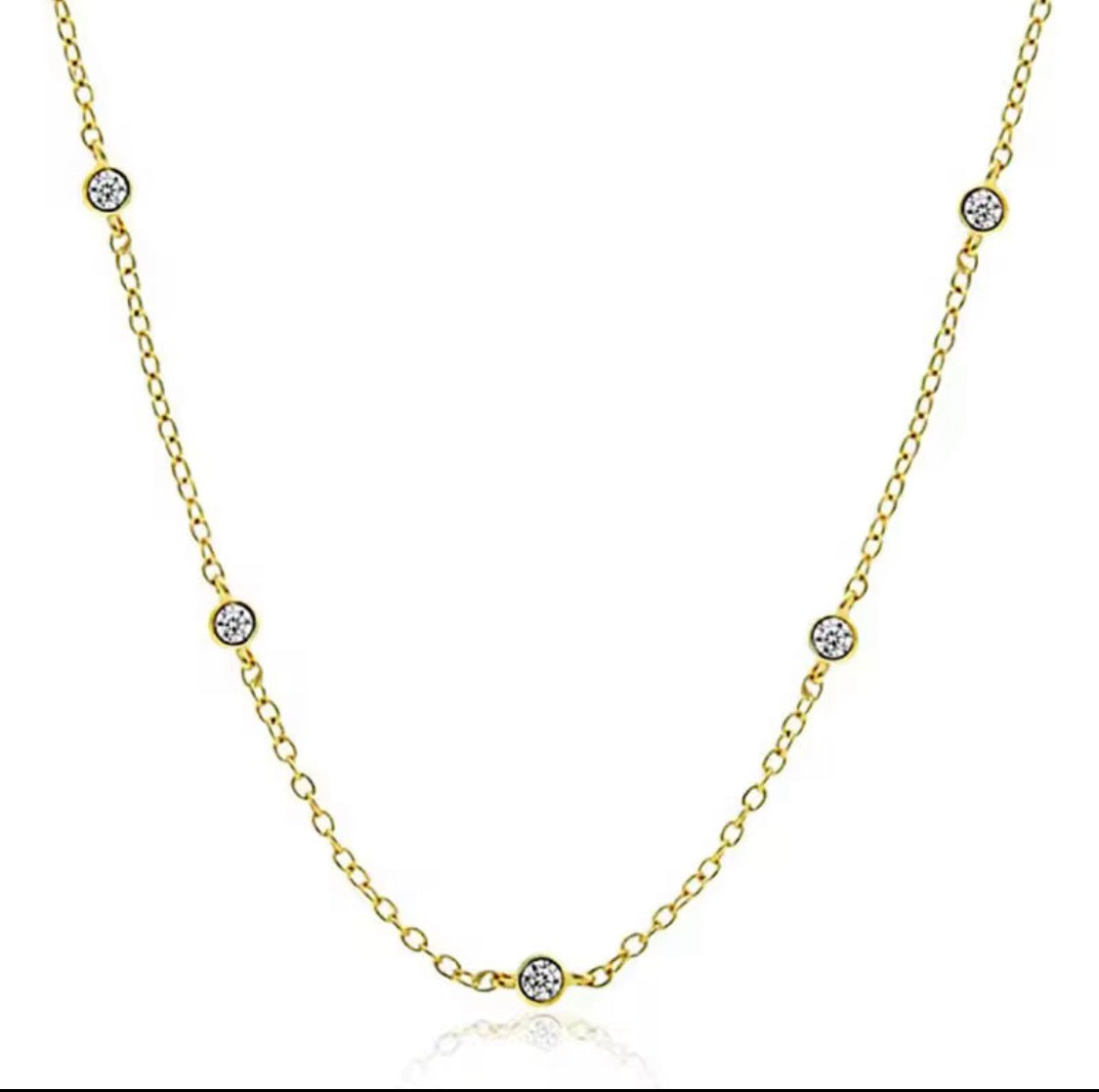 Harper Round CZ Stone Necklace