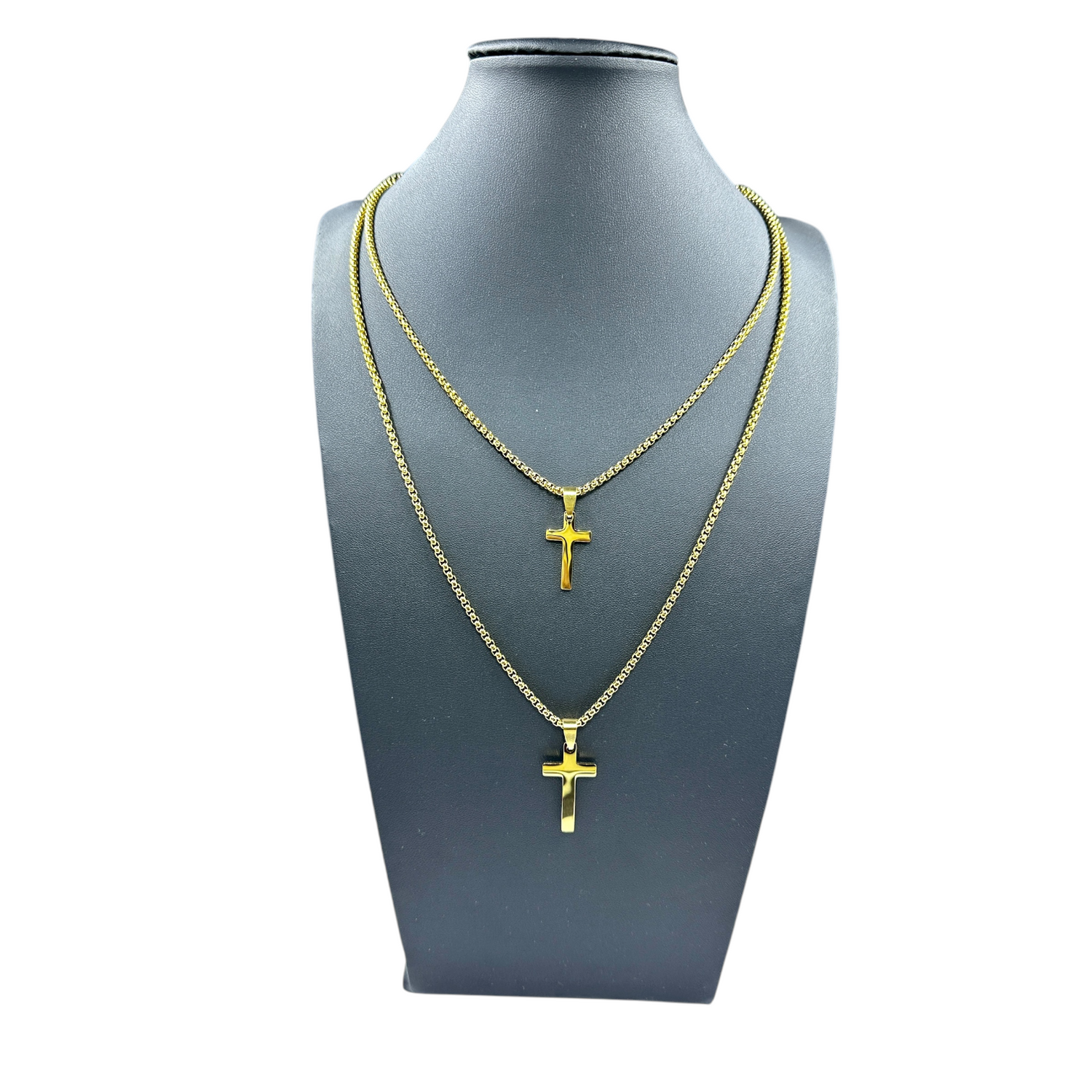 Stainless Steel Gold Cross Necklace