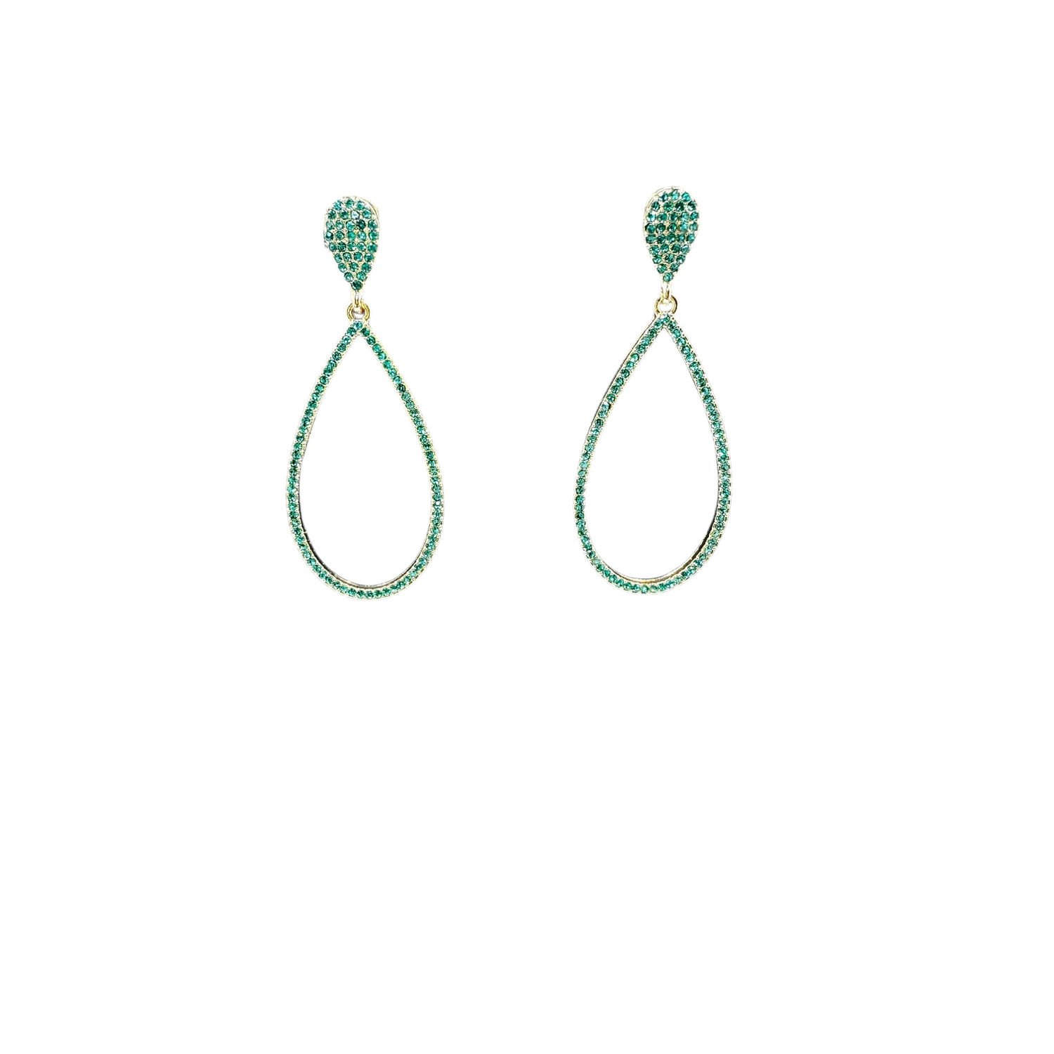Amalia Gold Drop Oval Earrings