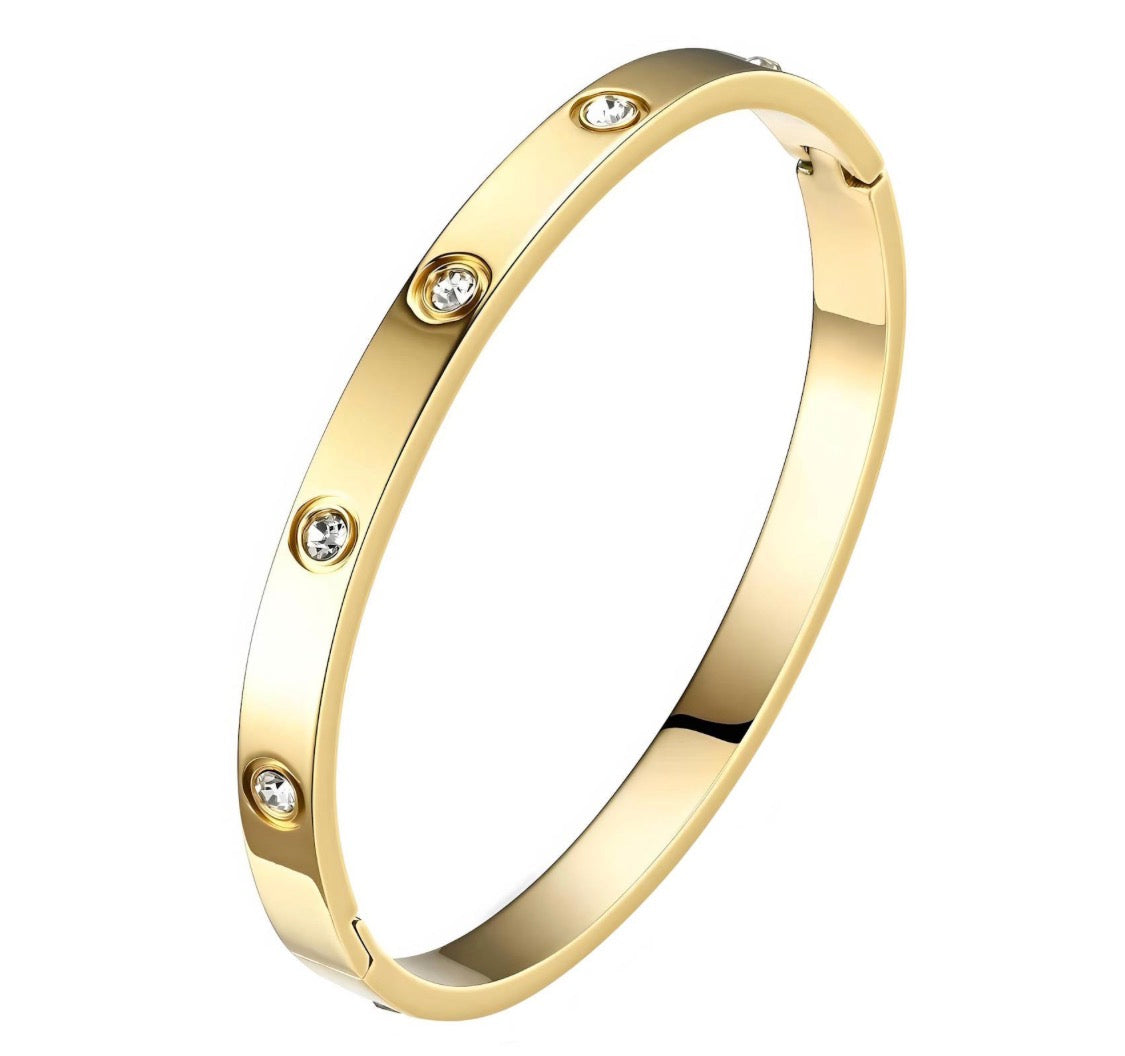 Kate Gold Round CZ Bracelet