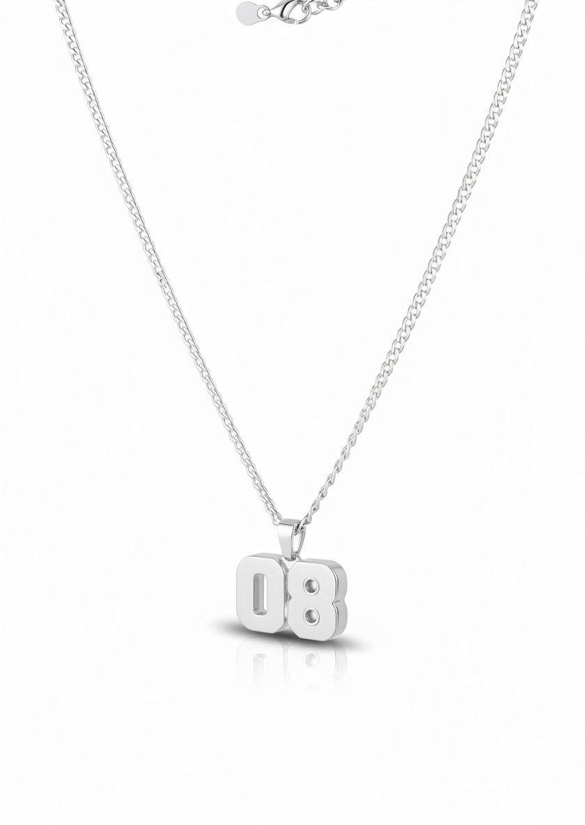 08 Number Pendant Necklace