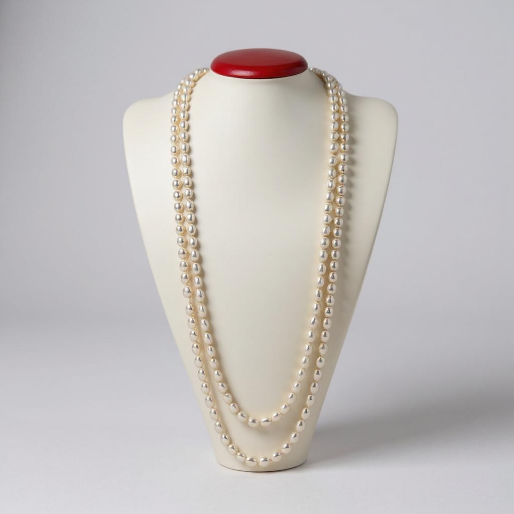 8mm 64 inch Cultured Baroque Pearl Necklace