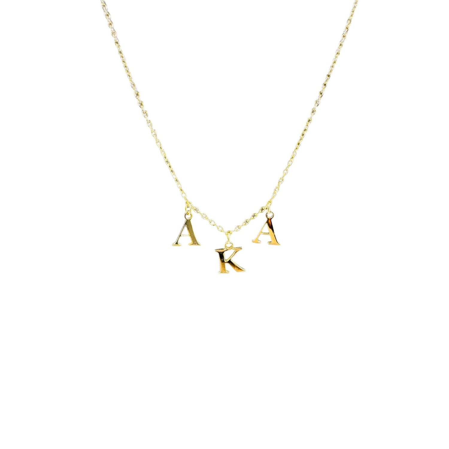 AKA Greek Letter Step Necklace