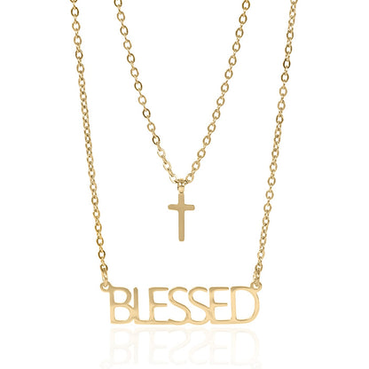 Blessed Cross Charm Necklace