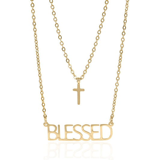 Blessed Cross Charm Necklace