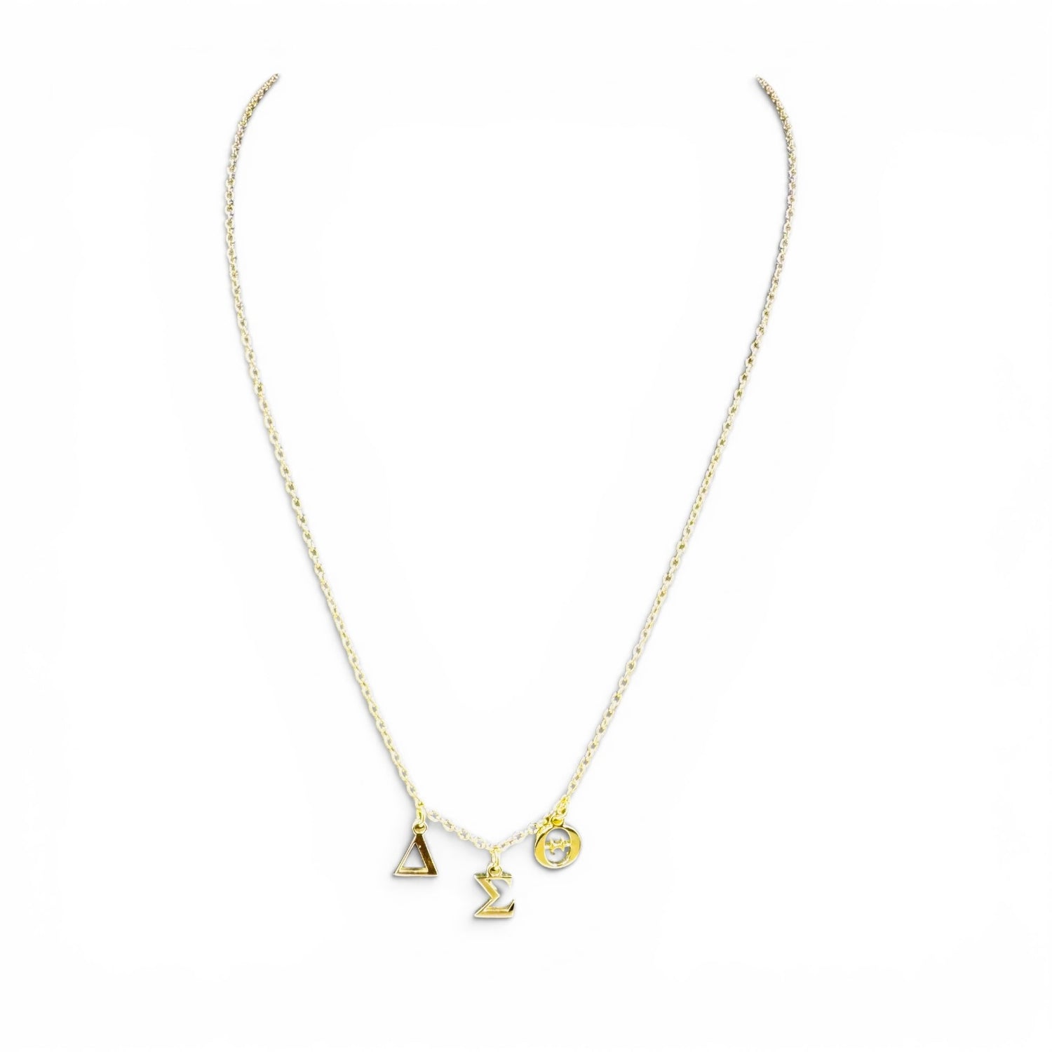 Delta Sigma Theta Greek Letter Step Necklace