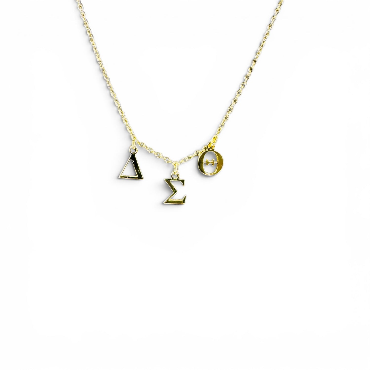 Delta Sigma Theta Greek Letter Step Necklace