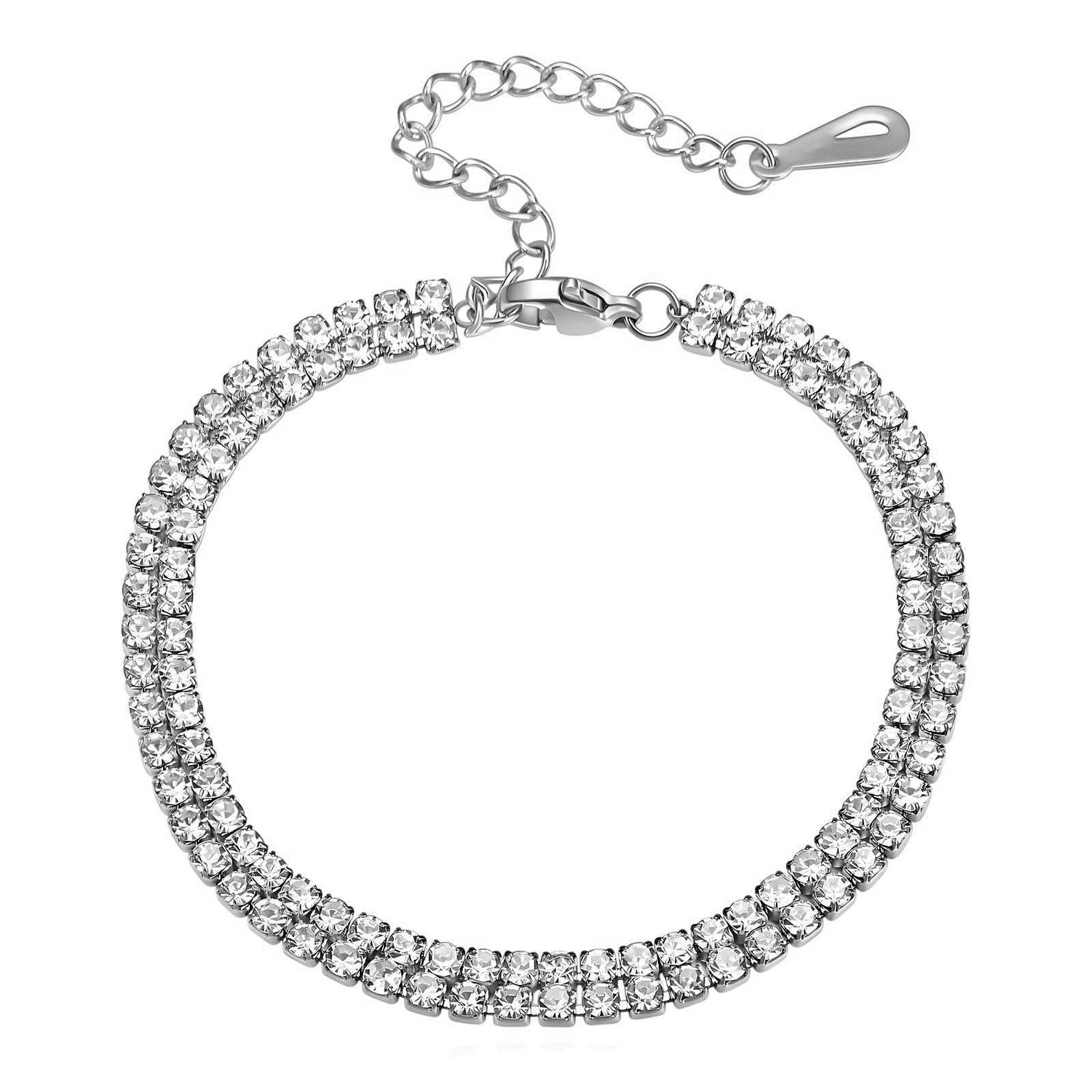 Lux Double Row Cubic Zirconia Tennis Bracelet