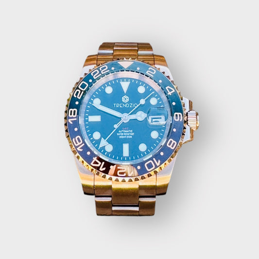 Trendzio Chocolate and Noir GMT Watch