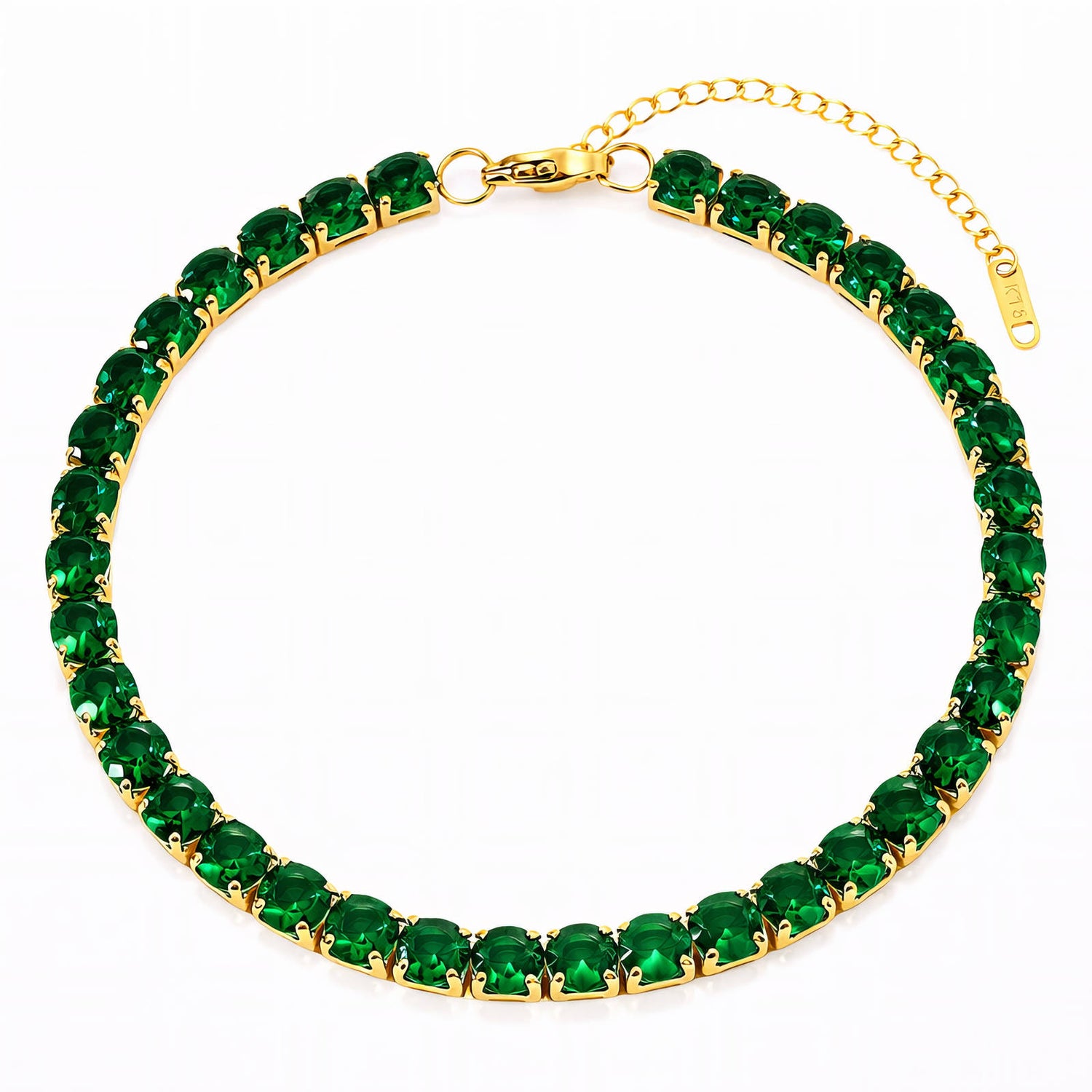 Alma Green Cubic Zirconia Tennis Bracelet