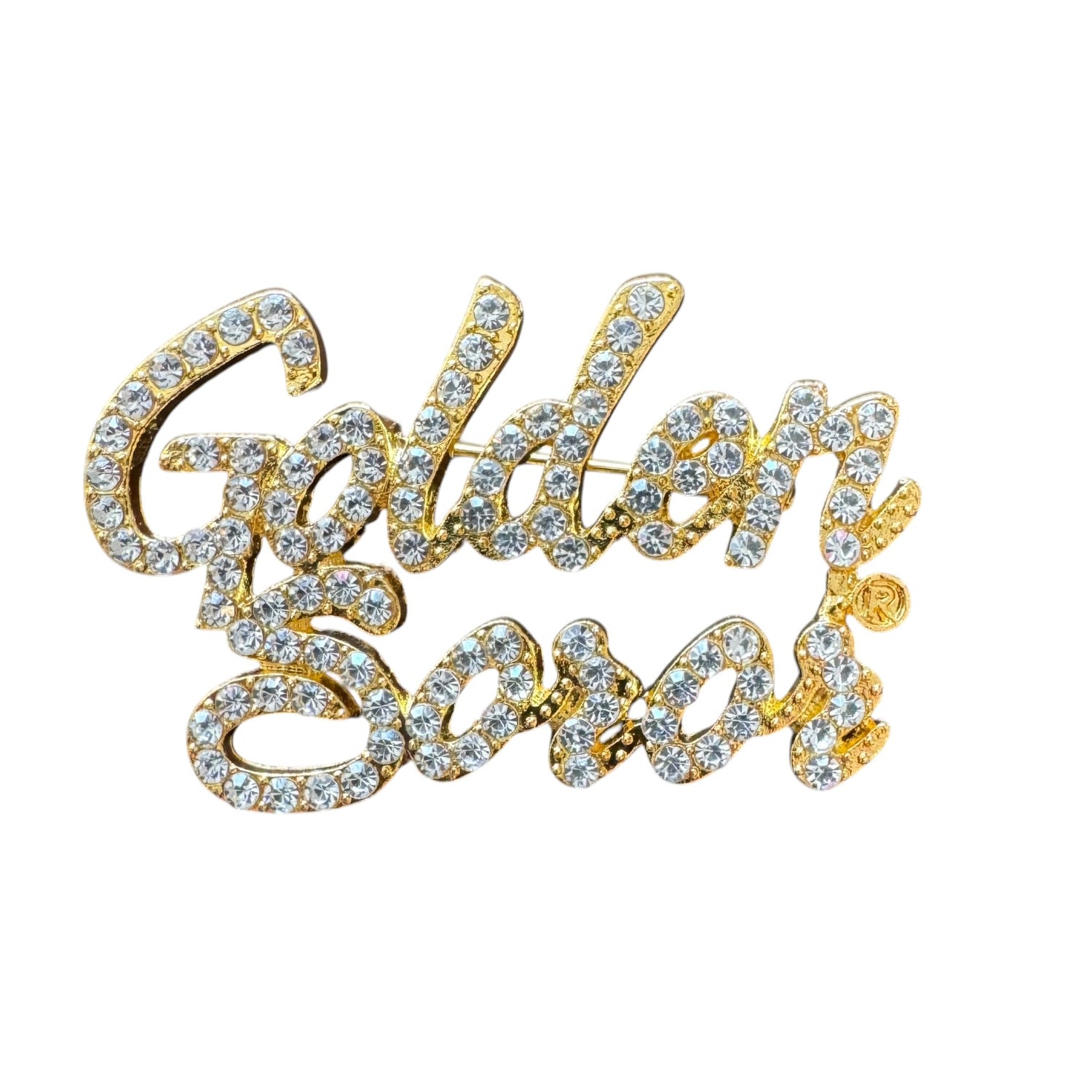 AKA Golden Soror Script CZ Pin