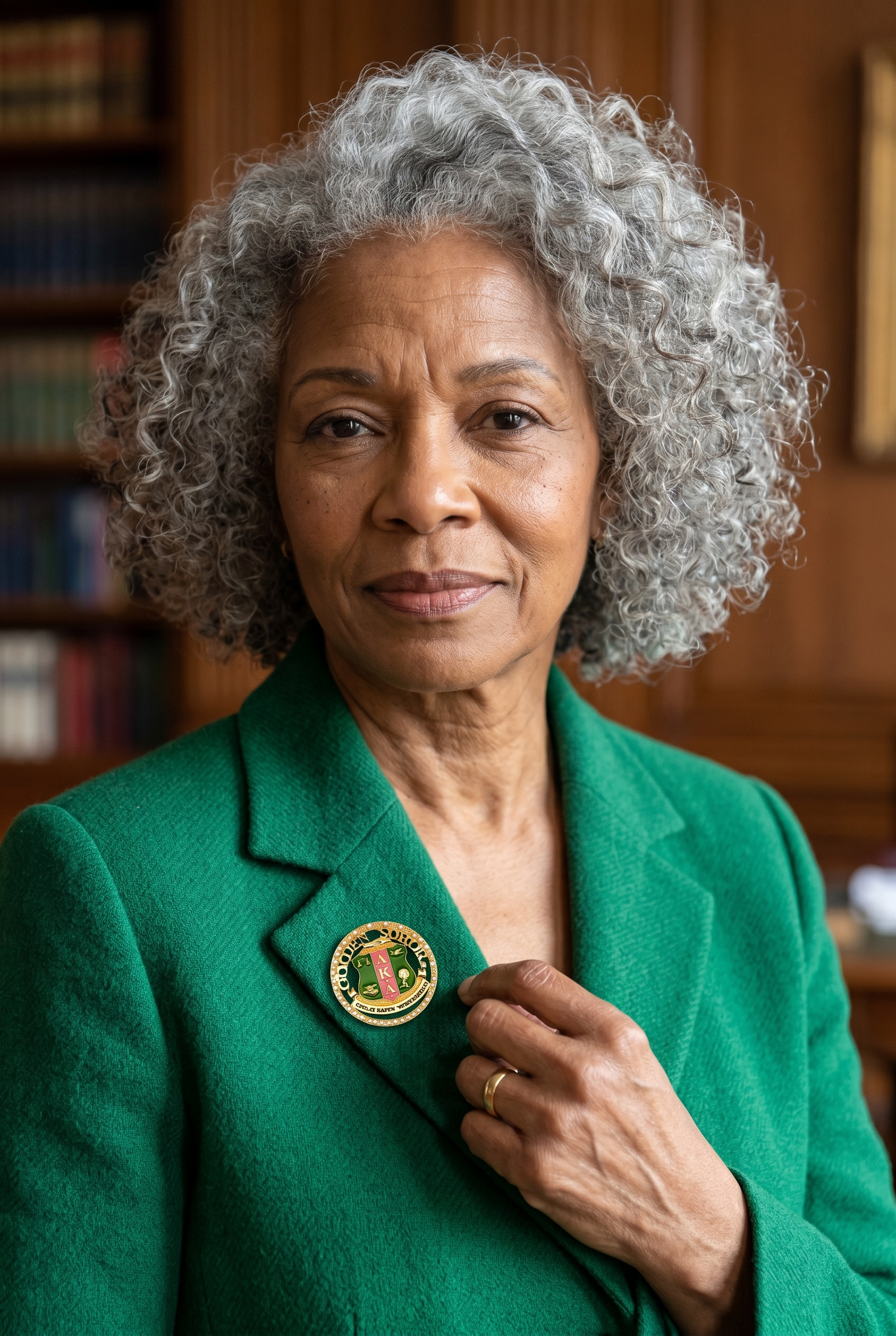 AKA Golden Soror Pearl Gold Round Pin