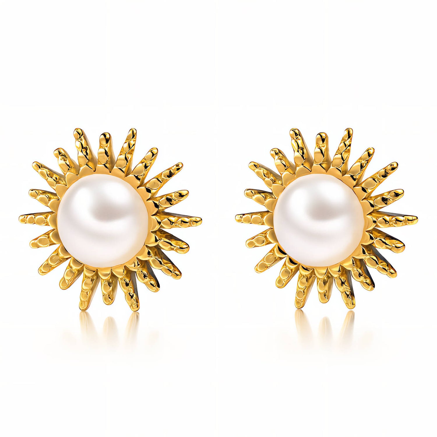 Samara Sunburst Pearl Earrings
