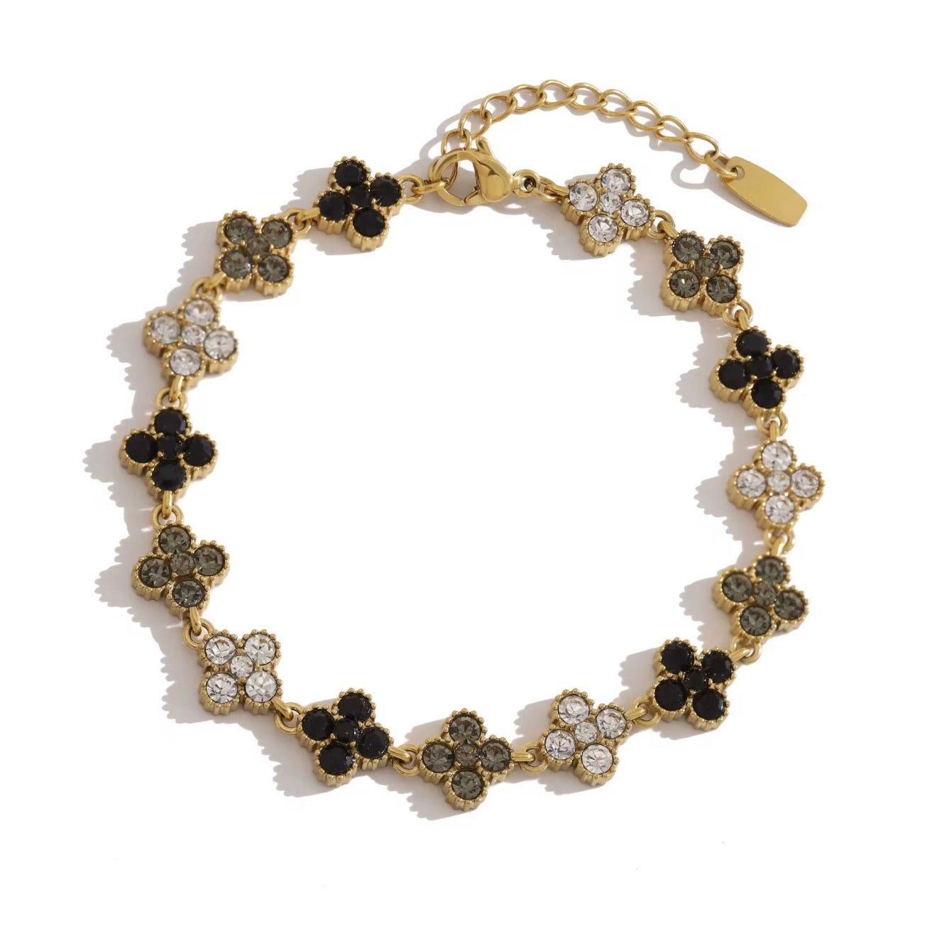 CZ Stones Clover Bracelet