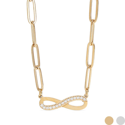 Infinity Pendant Paperclip Necklace