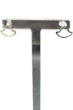 Alpha Kappa Alpha open ivy leaf stud earrings in silver stainless steel
