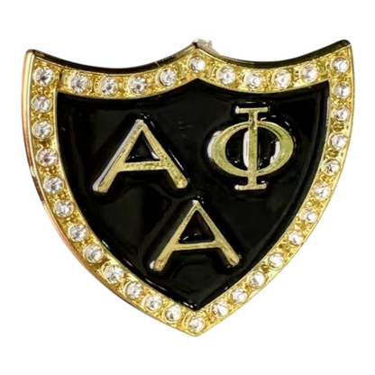 Alpha Phi Alpha J Owens CZ Shield Pin