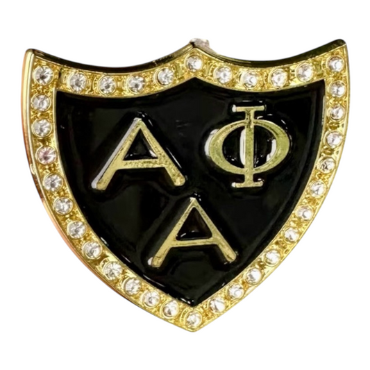 Alpha Phi Alpha J Owens CZ Shield Pin