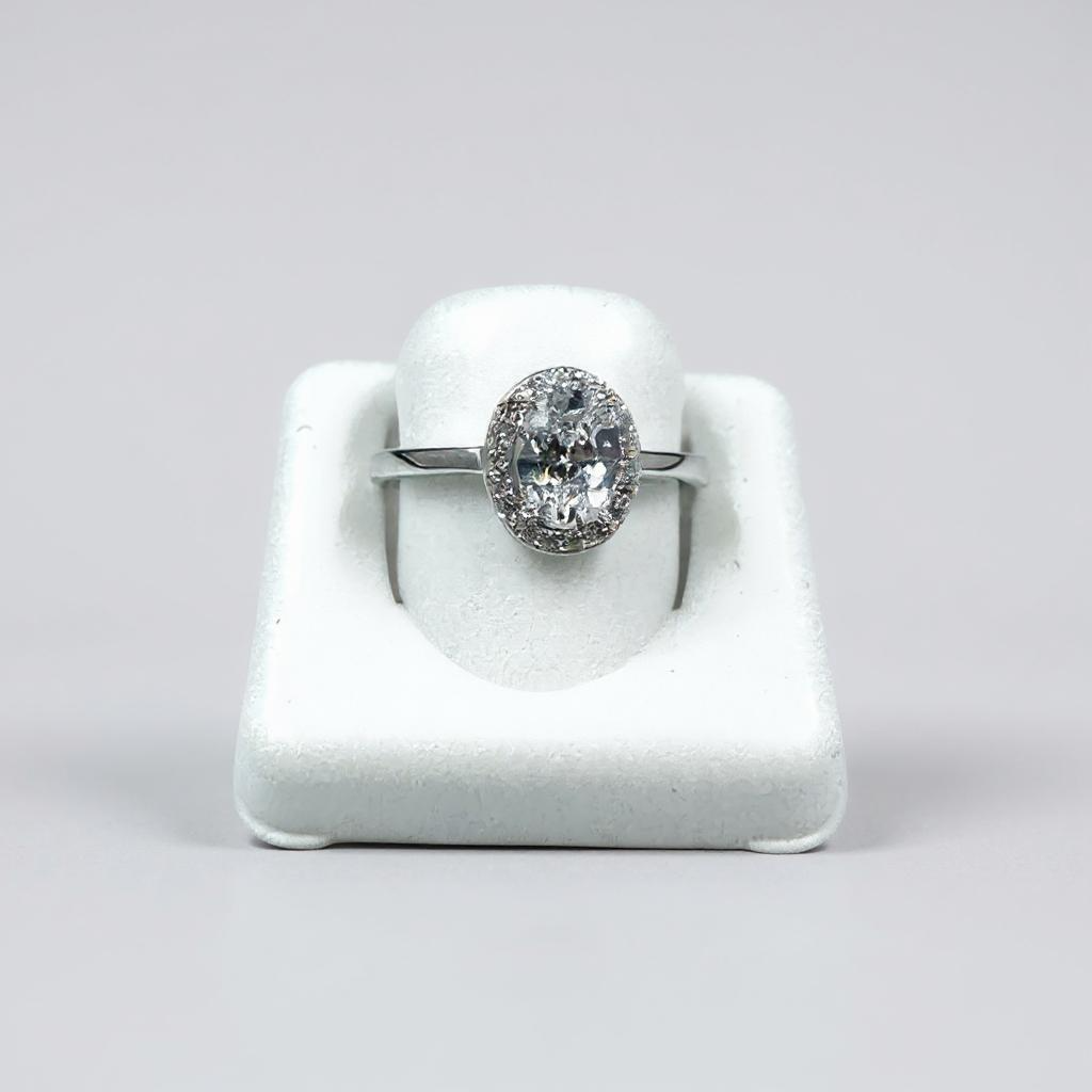 Veronica Oval Cut CZ Diamond Ring