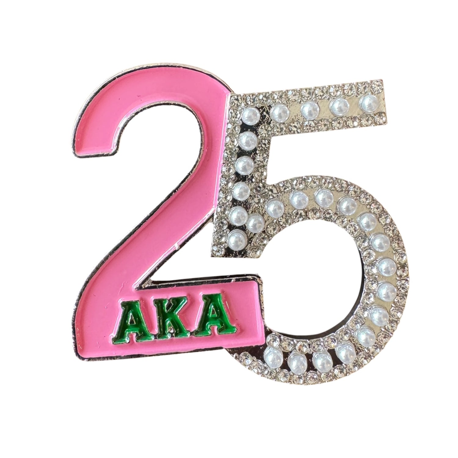 AKA Silver Soror Pearl 25yr Pin